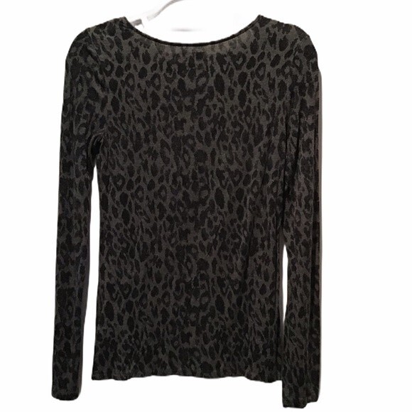 Juicy Couture Sweater Leopard Black and Grey PXS NWOT - Picture 2 of 3